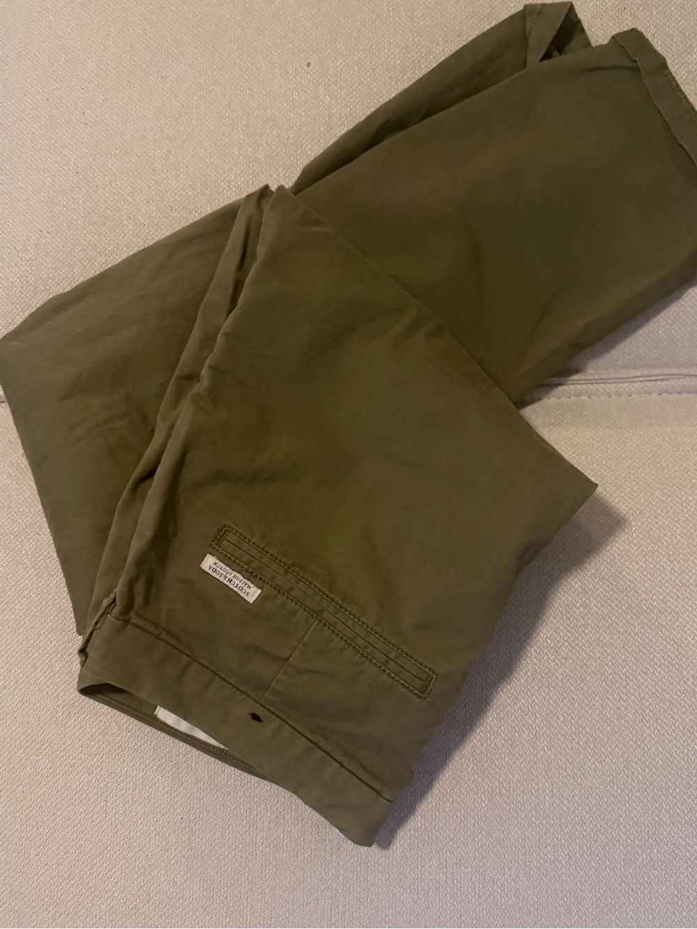 Scotch & Soda Olive Green Chino Trousers